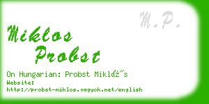 miklos probst business card